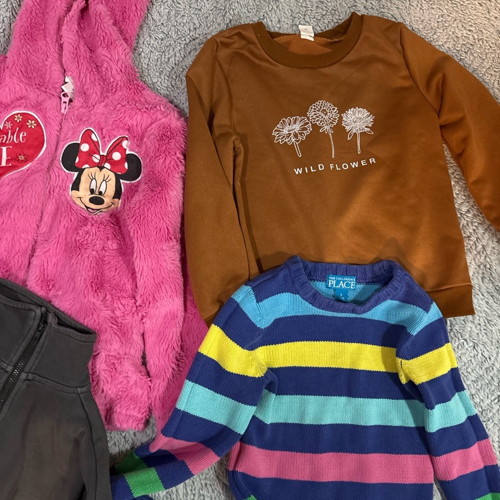 Minnie Mouse Disney coats and more girl toddler sweater bundle size 5t